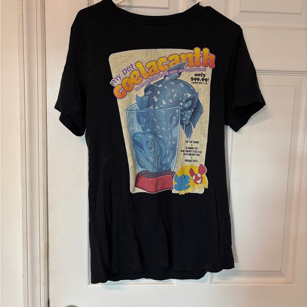 Deadmau5 merch shirt my pet coelacanth rare t-shirt black graphic tee size adult